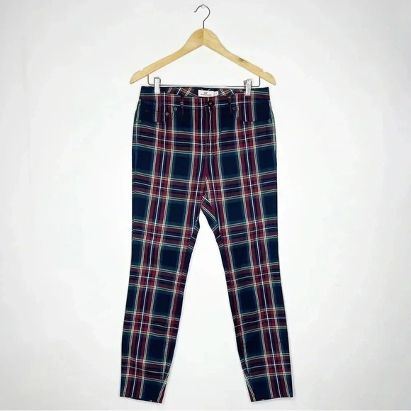 Vineyard Vines Jamie High Rise Jolly Plaid Pants Plaid 5 Pocket  Size 8 - Picture 1 of 5